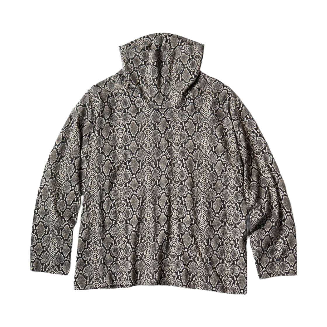 캐피탈 저지 스네이크 패턴 배기 하이넥 롱슬리브 셔츠 그레이(Kapital Jersey Snake Pattern Baggy High Neck Long Sleeve Shirt Gray) - 2