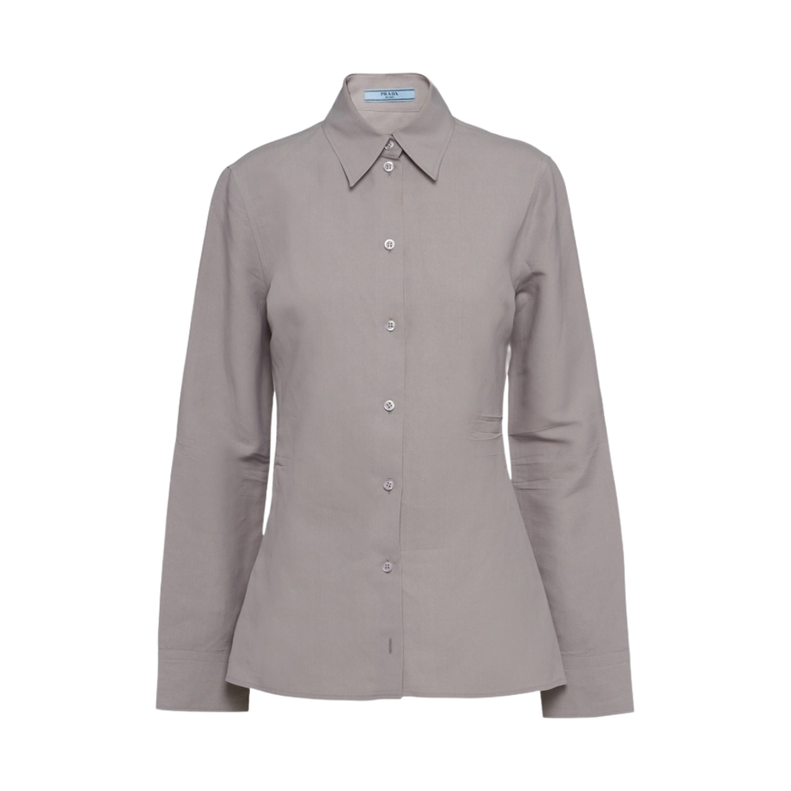 (W) 프라다 페이퍼 베이스 테크니컬 패브릭 셔츠 스틸 그레이((W) Prada Paper-Based Technical Fabric Shirt Steel Gray) - 1