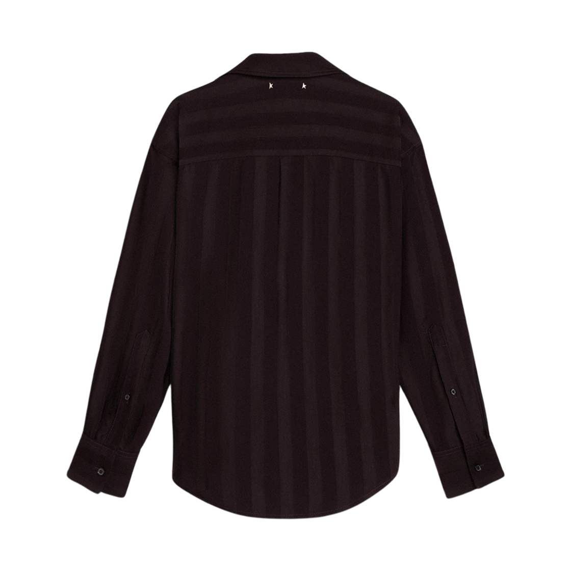 (W) 골든구스 버티컬 스트라이프 사이드 매딥 클로저 셔츠 블랙((W) Golden Goose Shirt with Vertical Stripes and Side Knot Closure Black) - 2