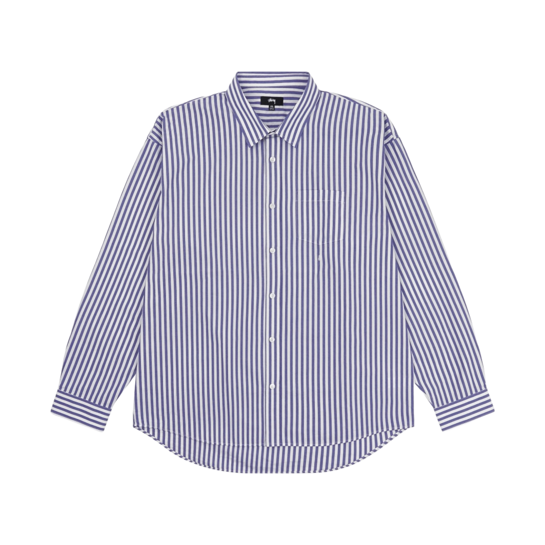 스투시 클래식 포플린 셔츠 블루 스트라이프(Stussy Classic Poplin Shirt Blue Stripe) - 1