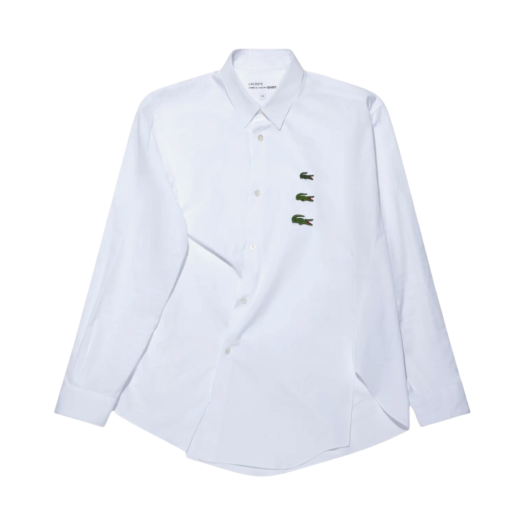 Comme des Garcons Shirt x Lacoste Asymmetric Shirt White