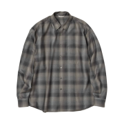 Auralee Super Light Wool Check Shirt Charcoal Grey Check - 24AW
