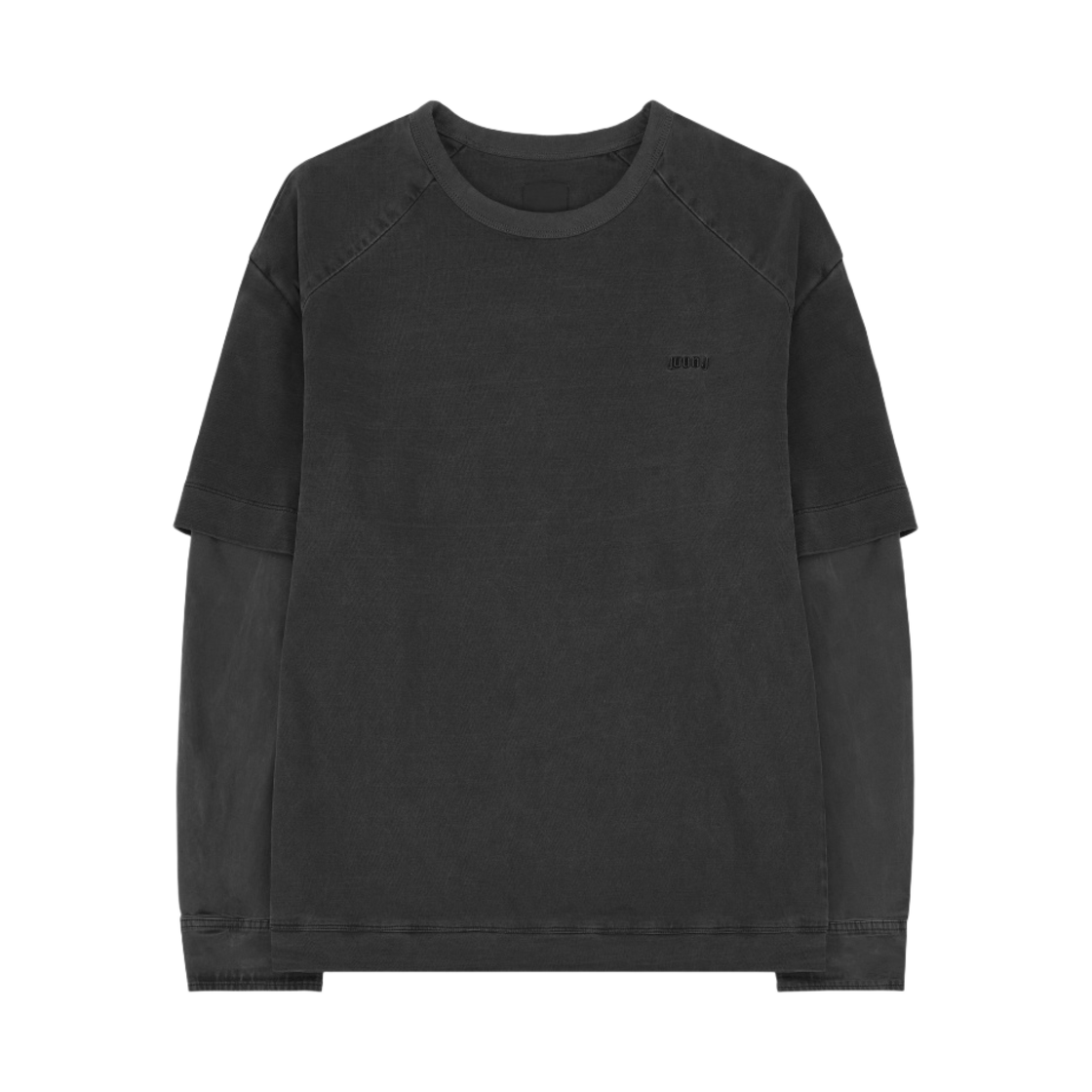 준지 코튼 듀얼 롱슬리브 티셔츠 그레이 - 23FW