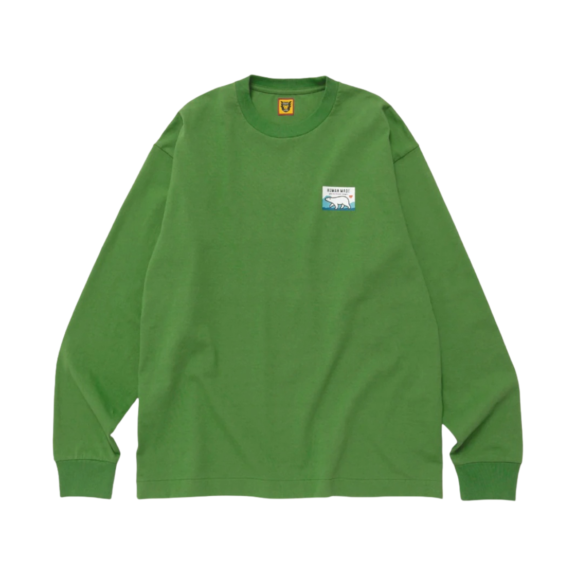 HUMAN MADE サーマル長袖カットソー カーキ/クリーム XL