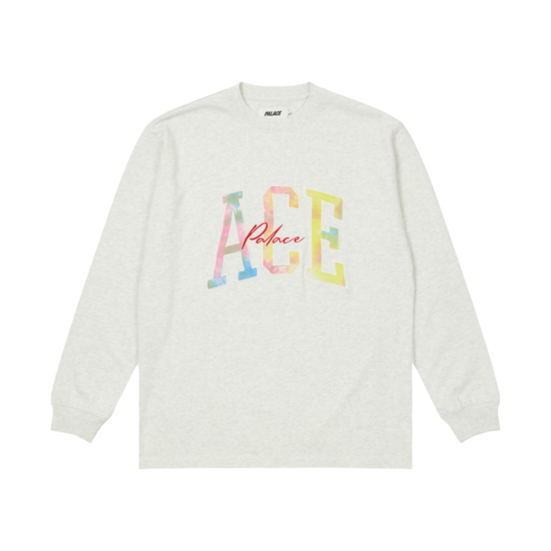- Palace Ace Long Sleeve Grey Marl - 21SS