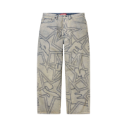 Supreme Stars Topstitch Baggy Jeans Dirty - 25SS