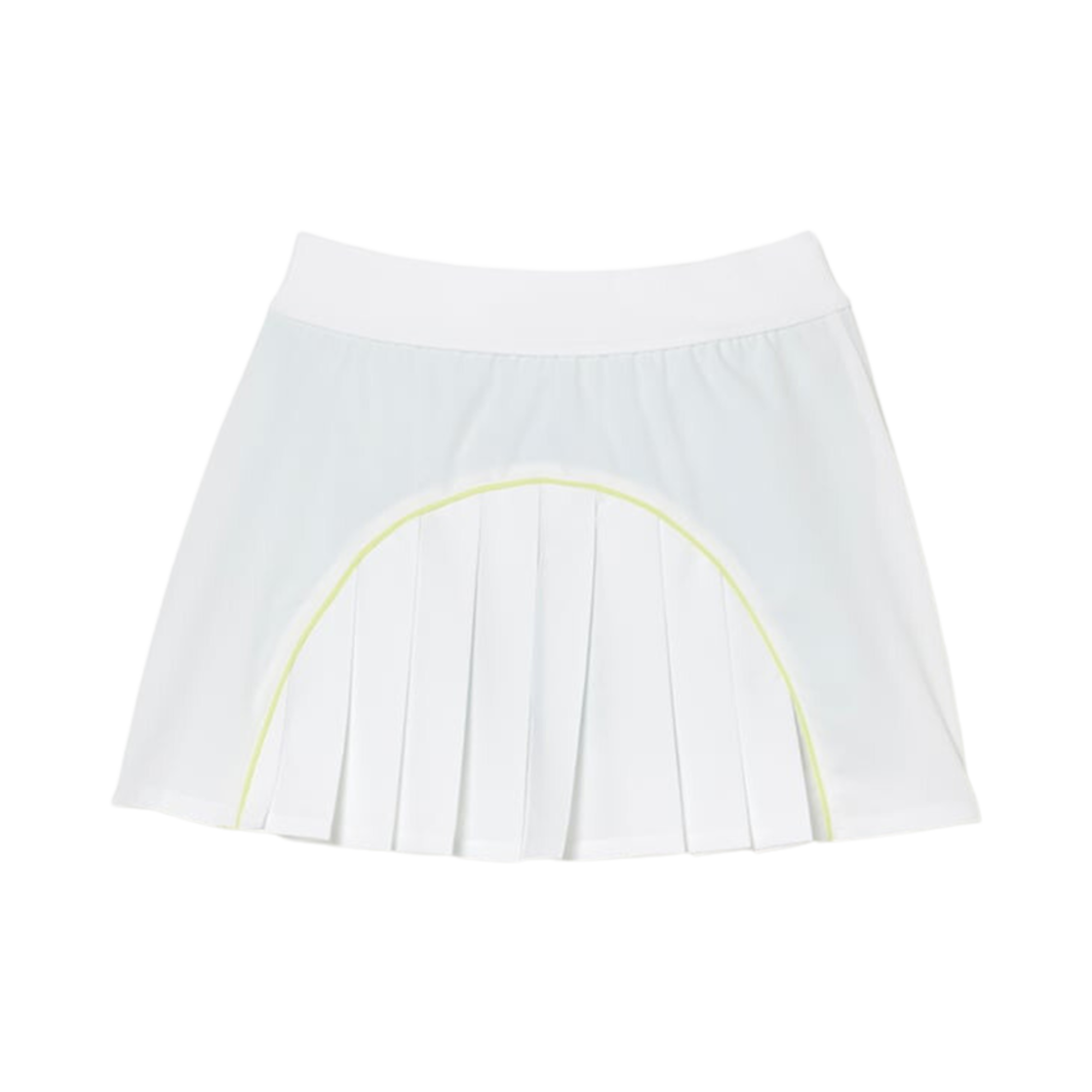 (W) 라코스테 테니스 백 플리츠 스커트 화이트 그린((W) Lacoste Tennis Back Pleats Skirt White Green) - 2