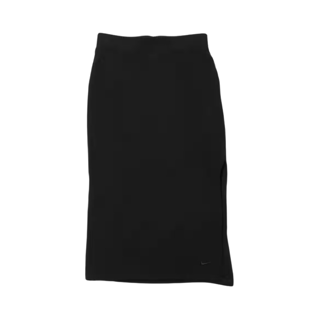 (W) 나이키 스포츠웨어 칠 니트 슬림 립드 미디 스커트 블랙 - 아시아((W) Nike Sportswear Chill Knit Slim Ribbed Midi Skirt Black - Asia) - 1
