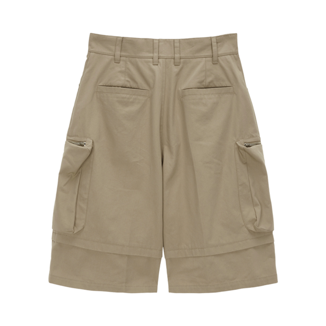 (W) 마뗑킴 빅 포켓 버뮤다 코튼 팬츠 베이지((W) Matin Kim Big Pocket Bermuda Cotton Pants Beige) - 2