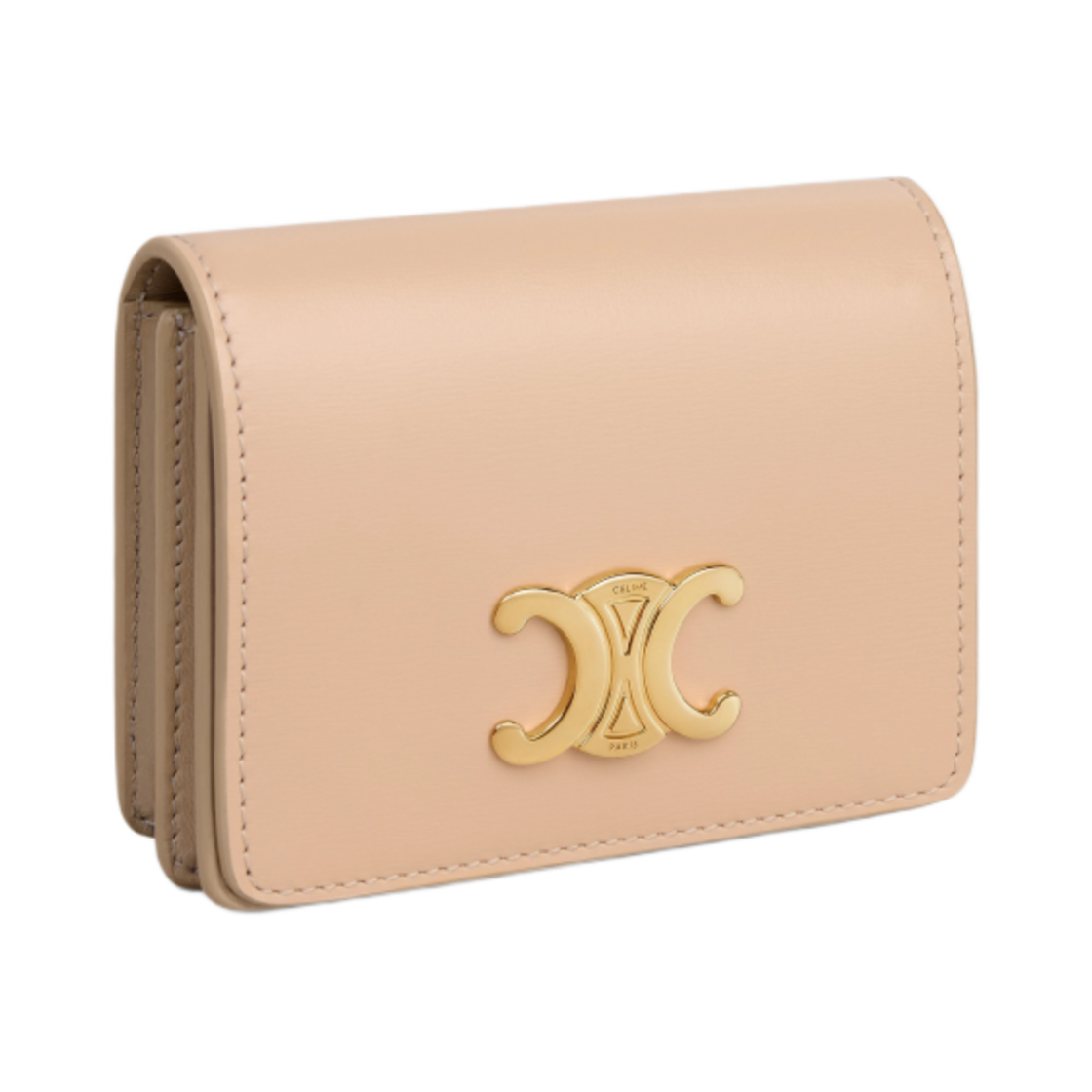 셀린느 트리옹프 비즈니스 카드 홀더 샤이니 카프스킨 오트 베이지(Celine Triomphe Business Card Holder in Shiny Calfskin Oat Beige) - 2