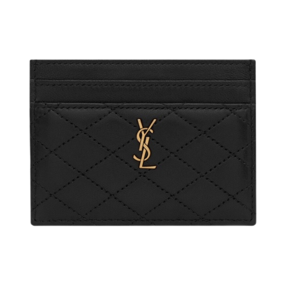 생로랑 퀼티드 램스킨 가비 카드 케이스 블랙(Saint Laurent Gaby Card Case in Quilted Lambskin Black)