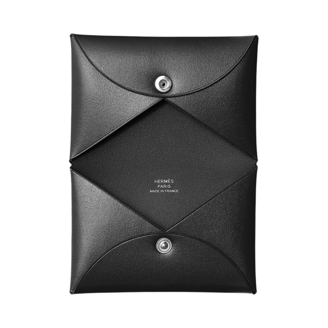 에르메스 칼비 카드 홀더 박스 카프스킨 & 팔라듐 하드웨어 누아(Hermes Calvi Card Holder Box Calfskin & Palladium Noir) - 2