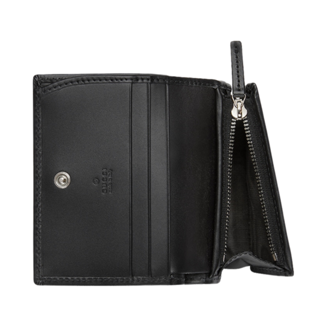 구찌 GG 마몽 카드 케이스 지갑 블랙 그레이 데님(Gucci GG Marmont Card Case Wallet Black Grey Denim) - 4