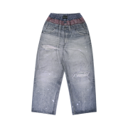 Project G/R Trompe-L’Oeil Sweat Pants Blue