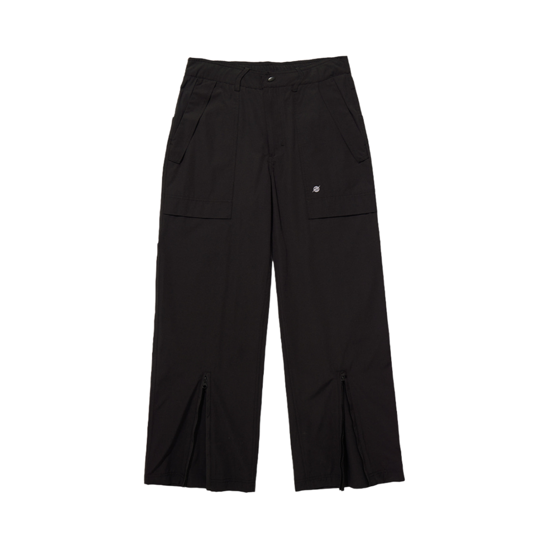 KA3PT1201M KALA PATTHAR Poly Cotton Rib Track Zip Pants Black