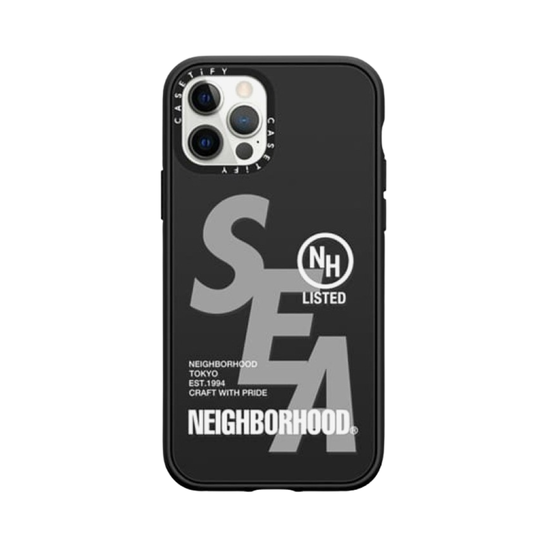 케이스티파이 x 네이버후드 x 윈드 앤 씨 맥세이프 임팩트 아이폰 케이스 매트 블랙(Casetify x Neighborhood x Wind and Sea MagSafe Impact Case Matte Black) - 1