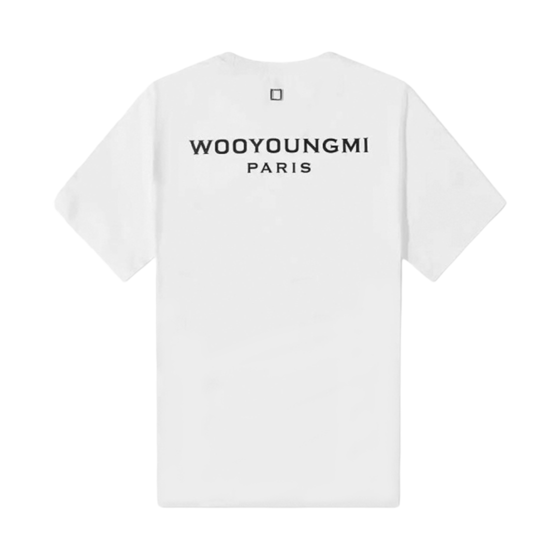 우영미 블랙 백로고 티셔츠 화이트 - 22SS