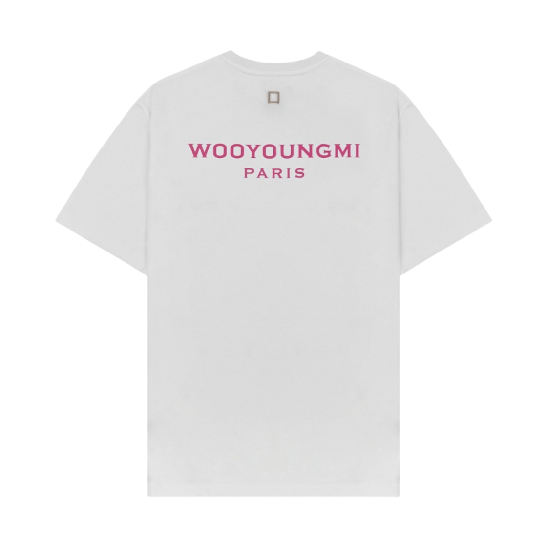 우영미 핑크 백로고 티셔츠 화이트 - 21SS(Wooyoungmi Pink Back Logo T-Shirt White - 21SS) - 1