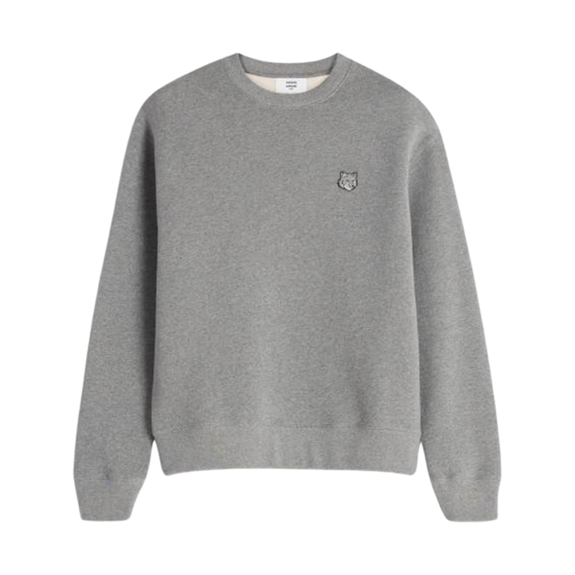 MW00315KM0321-H131 (W) Maison Kitsune Bold Fox Head Patch Comfort Sweatshirt Medium Grey Melange