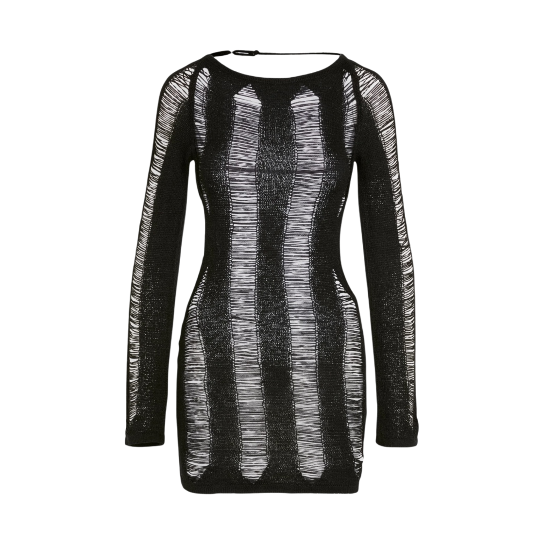 JWD2129 (W) Jaded London Umbra Shredded Mini Dress Black