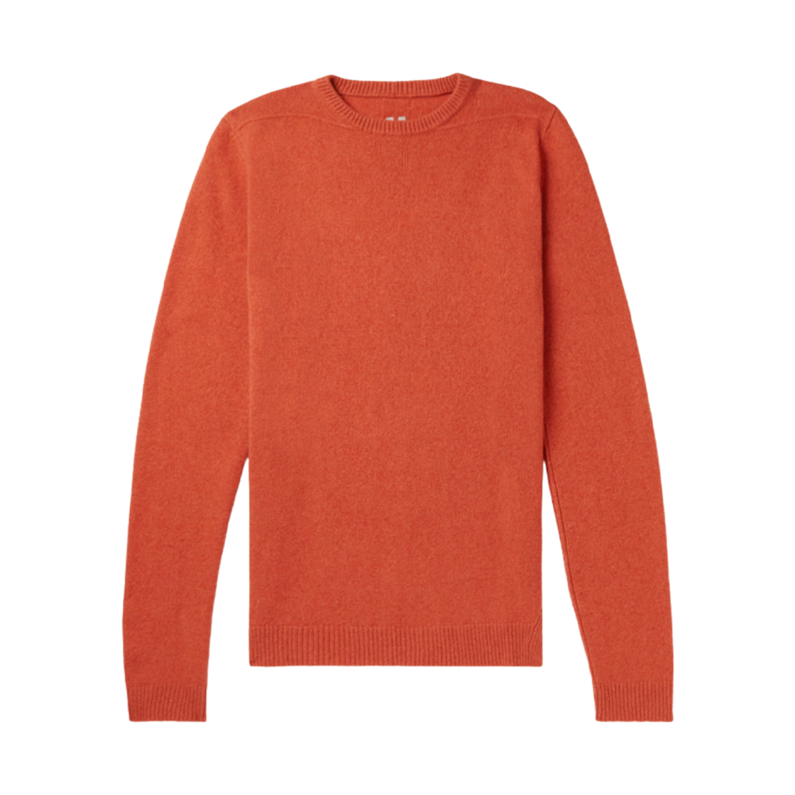 RU02B2684-WSBR-53 Rick Owens Biker Round Neck Knit Orange