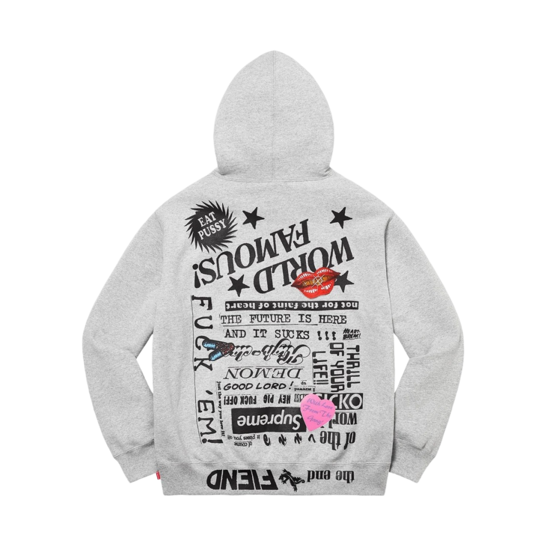 슈프림 핀드 후드 스웨트셔츠 헤더 그레이 - 23SS