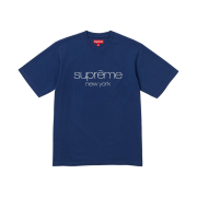 Supreme Classic Logo S/S Top Navy - 23FW