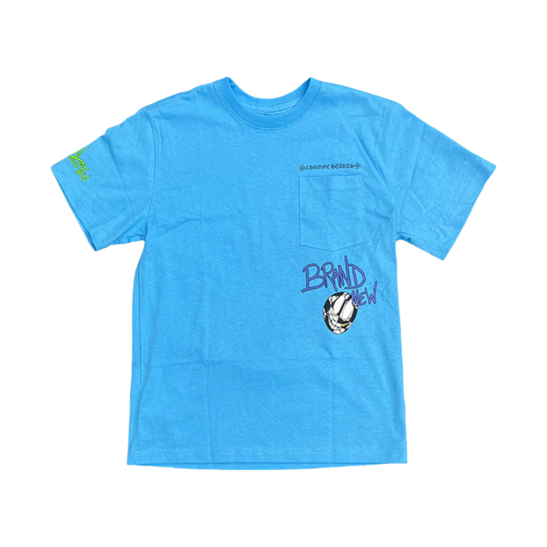 크롬하츠 매티 보이 브레인 뉴 티셔츠 블루(Chrome Hearts Matty Boy Brain New T-Shirt Blue) - 2