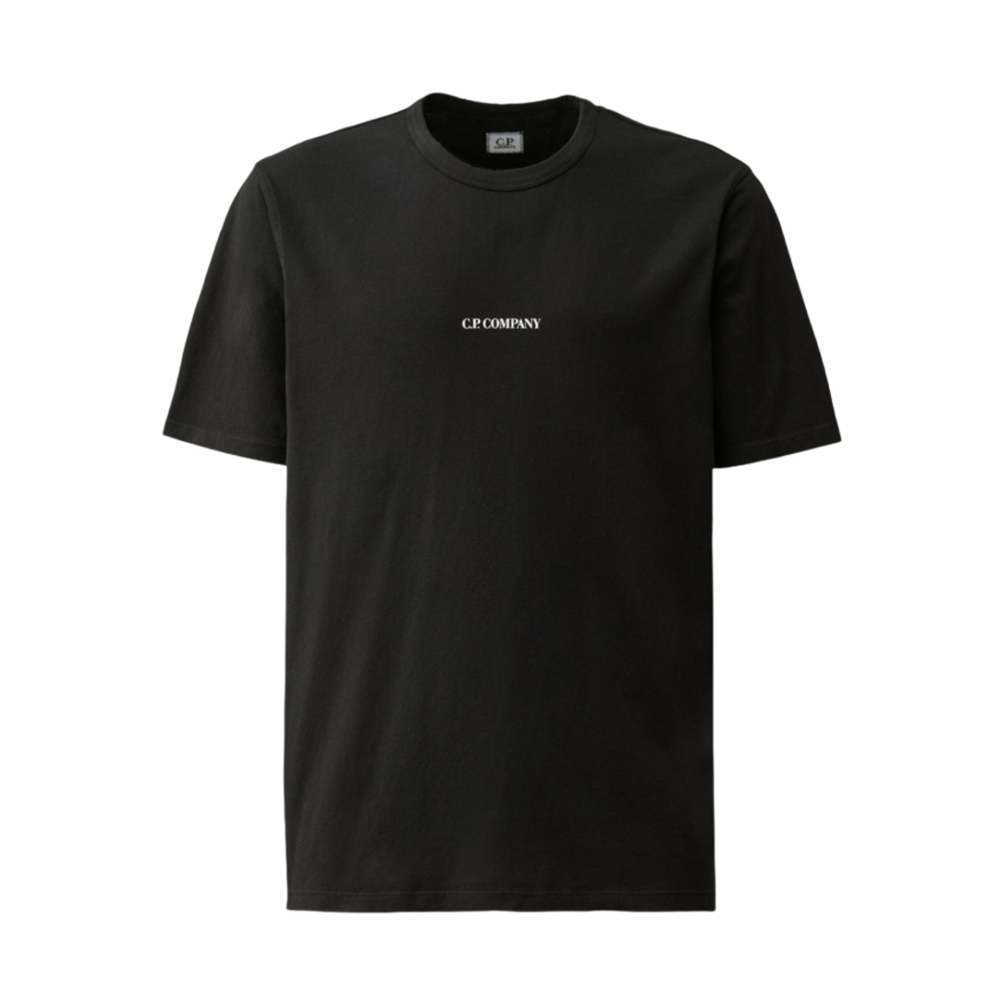 C.P. 컴퍼니 24/1 저지 가먼트 다이드 로고 티셔츠 블랙 - 24SS(C.P. Company 24/1 Jersey Garment Dyed Logo T-Shirt Black - 24SS) - 1