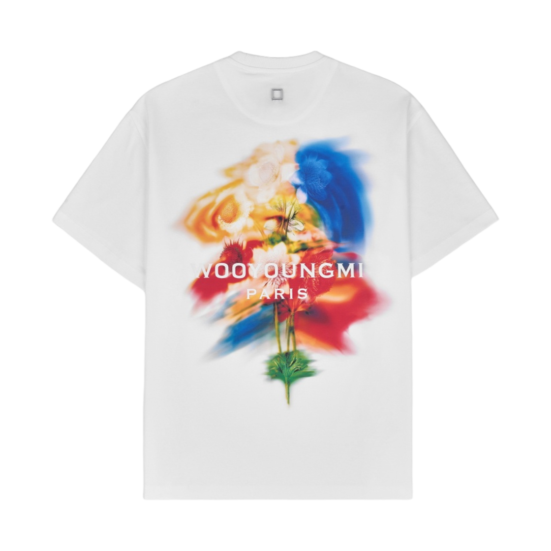 우영미 스웨잉 플라워 백 로고 티셔츠 화이트 - 24FW(Wooyoungmi Swaying Flower Back Logo T-Shirt White - 24FW)