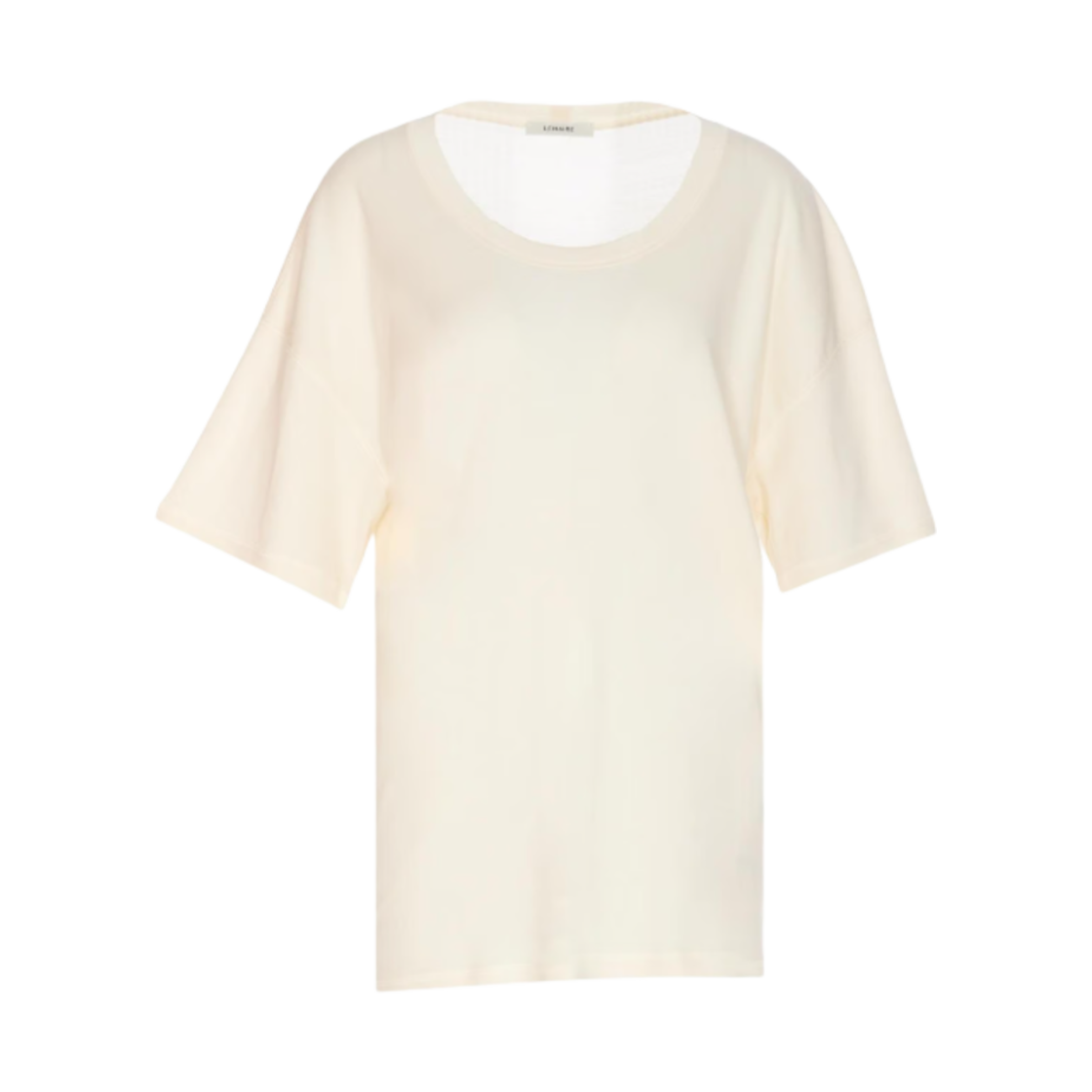 TO1146-LJ1016-048 (W) Lemaire Cotton Short Sleeve T-Shirt Light Cream