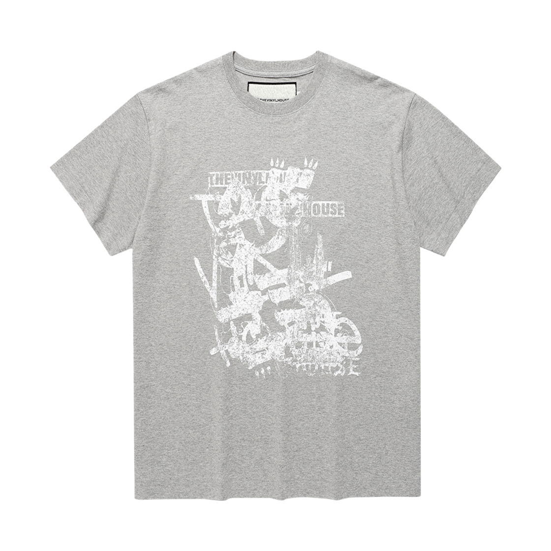 더바이닐하우스 빈티지 드로잉 티셔츠 그레이(Thevinylhouse Vintage Drawing Tee Grey)