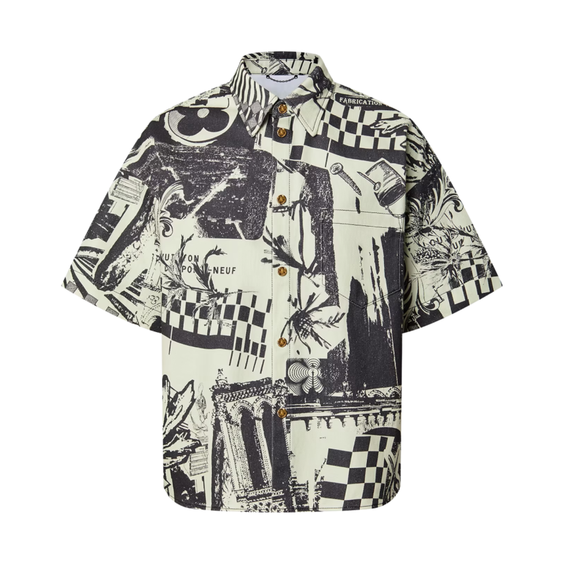 루이비통 숏슬리브 데님 셔츠 다크 그레이(Louis Vuitton Short Sleeved Denim Shirt Dark Grey) - 1