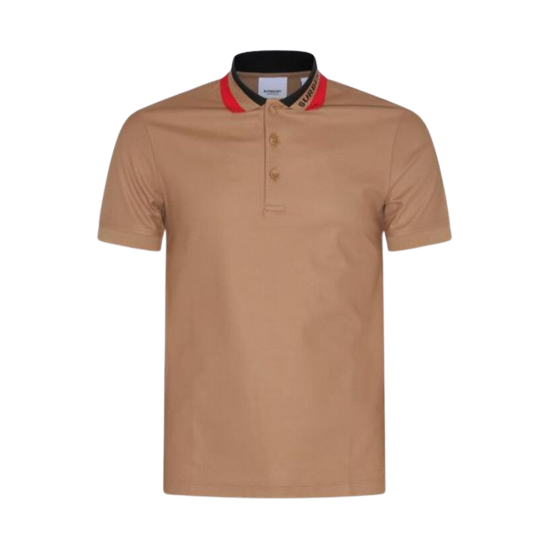8083155 Burberry Logo Jacquard Polo T-Shirt Brown
