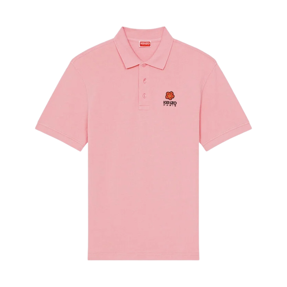 겐조 보케 플라워 크레스트 폴로 셔츠 로즈(Kenzo Boke Flower Crest Polo Shirt Rose) - 1