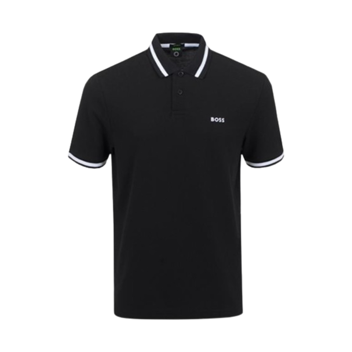 50472024-001 Hugo Boss Cotton Logo Collared T-Shirt Black