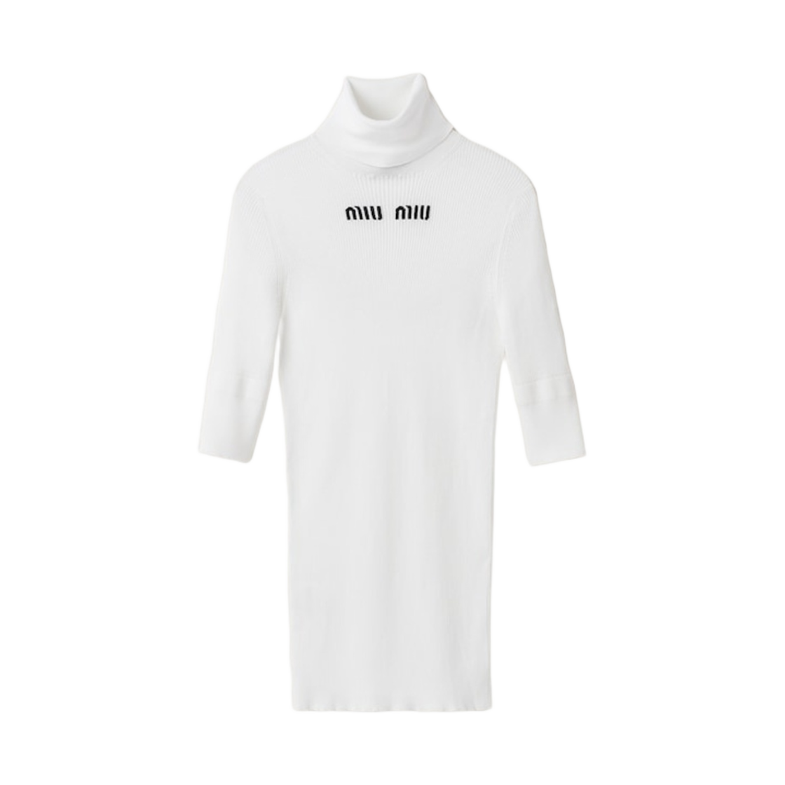 (W) 미우 미우 코튼 터틀넥 저지 화이트