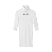 (W) Miu Miu Cotton Turtleneck Jersey White