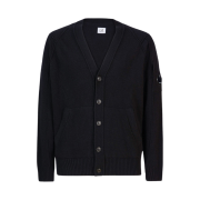 C.P. Company Lambswool Cardigan Black - 23FW