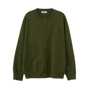 General Idea Man Essential Crew Neck Cardigan Khaki