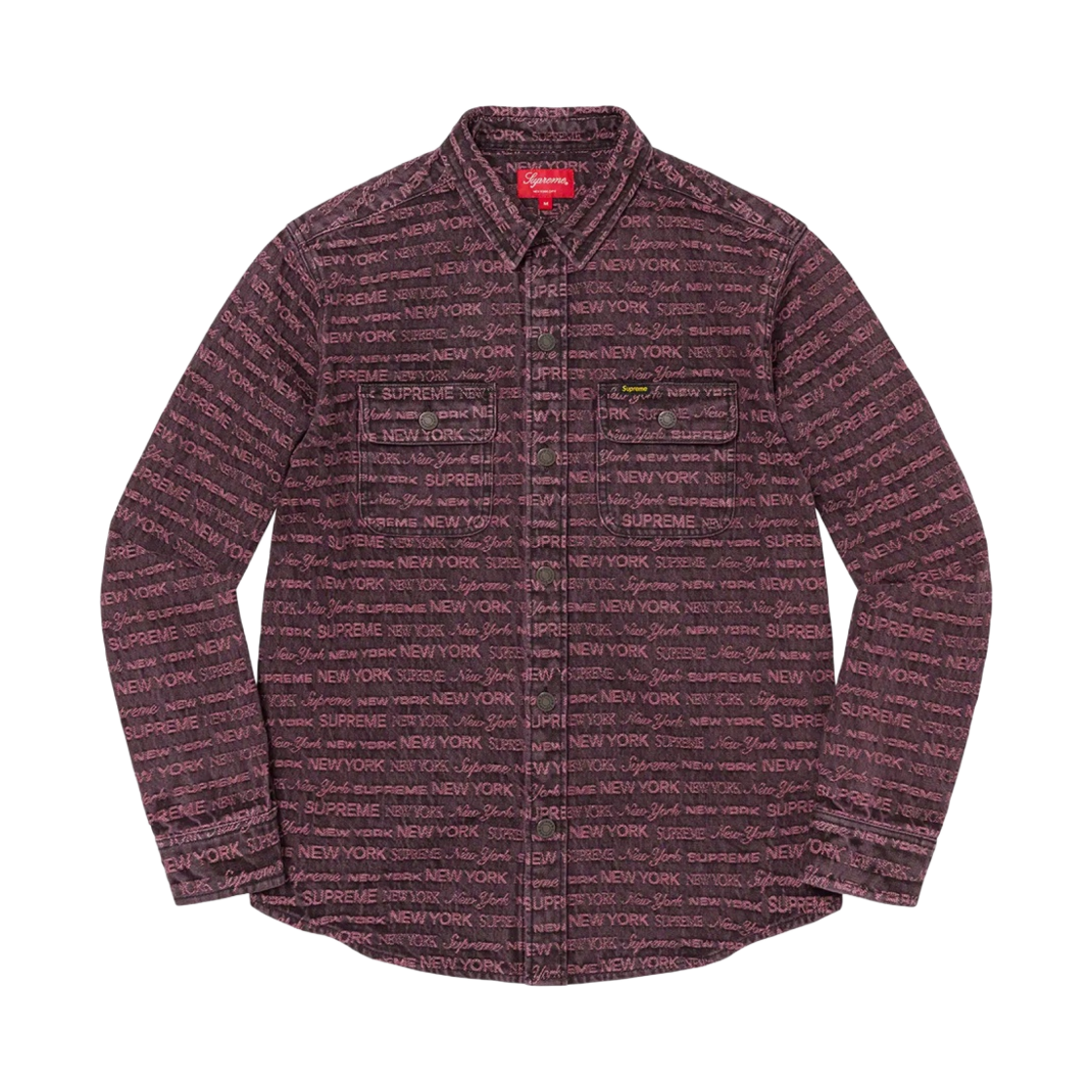 슈프림 멀티 타입 자카드 데님 셔츠 퍼플 - 22FW(Supreme Multi Type Jacquard Denim Shirt Purple - 22FW) - 1