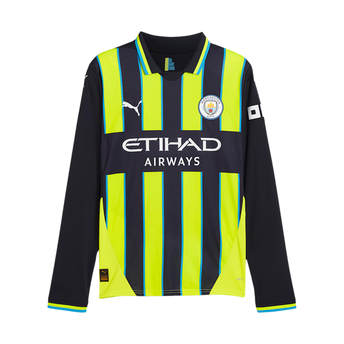 푸마 MCFC 어웨이 레플리카 롱슬리브 저지 뉴 네이비 옐로우 글로우 (논 마킹 버전)(Puma MCFC Away Replica LS Jersey New Navy Yellow Glow (Non Marking Ver.))