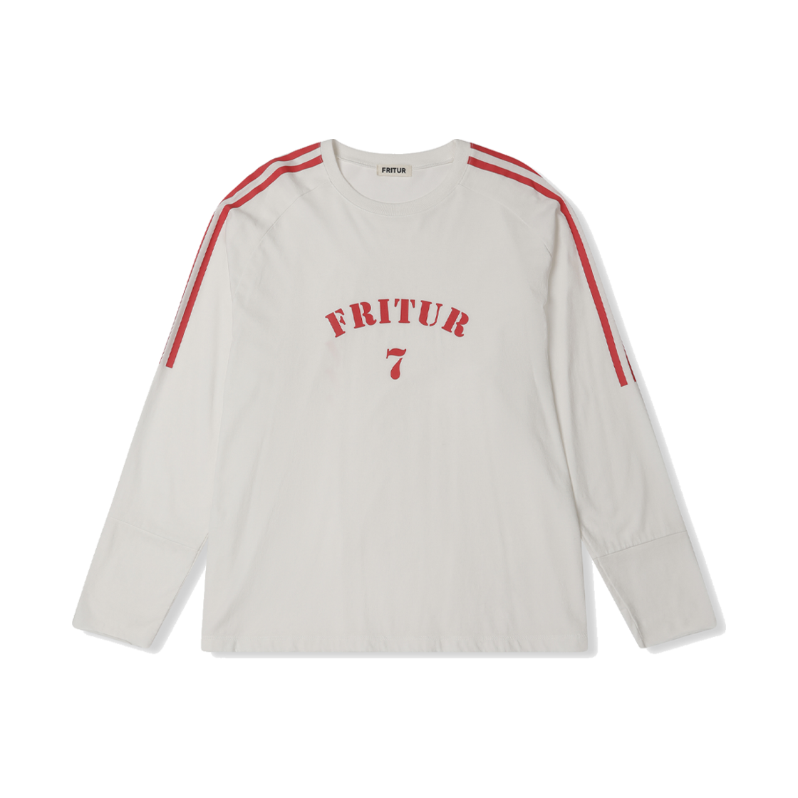 프리터 레이어드 라인 티셔츠 레드