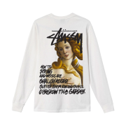 Stussy Spring Weeds Pigment Dyed LS T-Shirt Natural