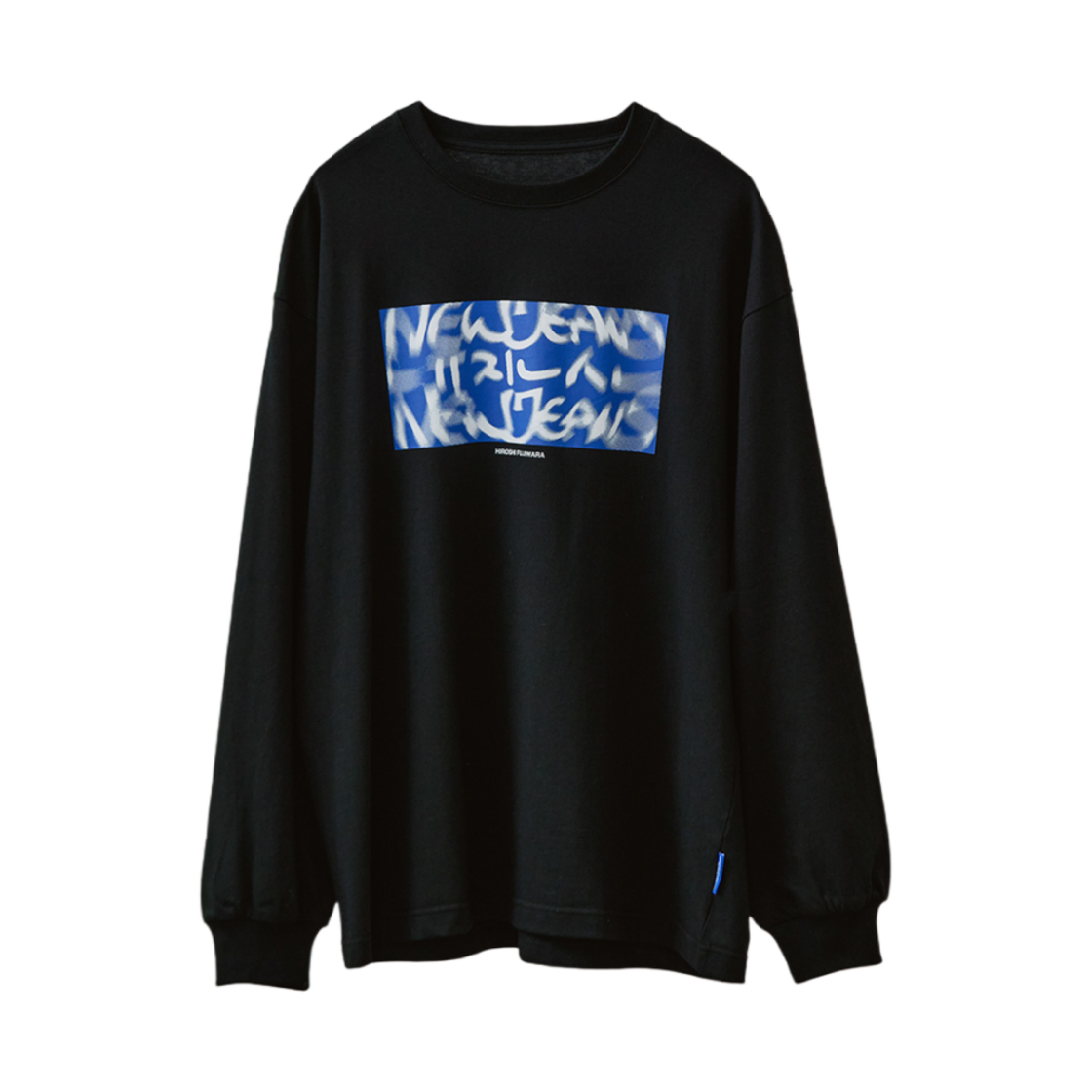 뉴진스 x 후지와라 히로시 꼴레 롱슬리브 티셔츠 Ver. 1 블랙(NewJeans x Hiroshi Fujiwara Coller L/S T-Shirt Ver. 1 Black)