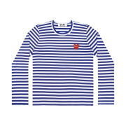 Play Comme des Garcons Striped LS T-Shirt Blue White