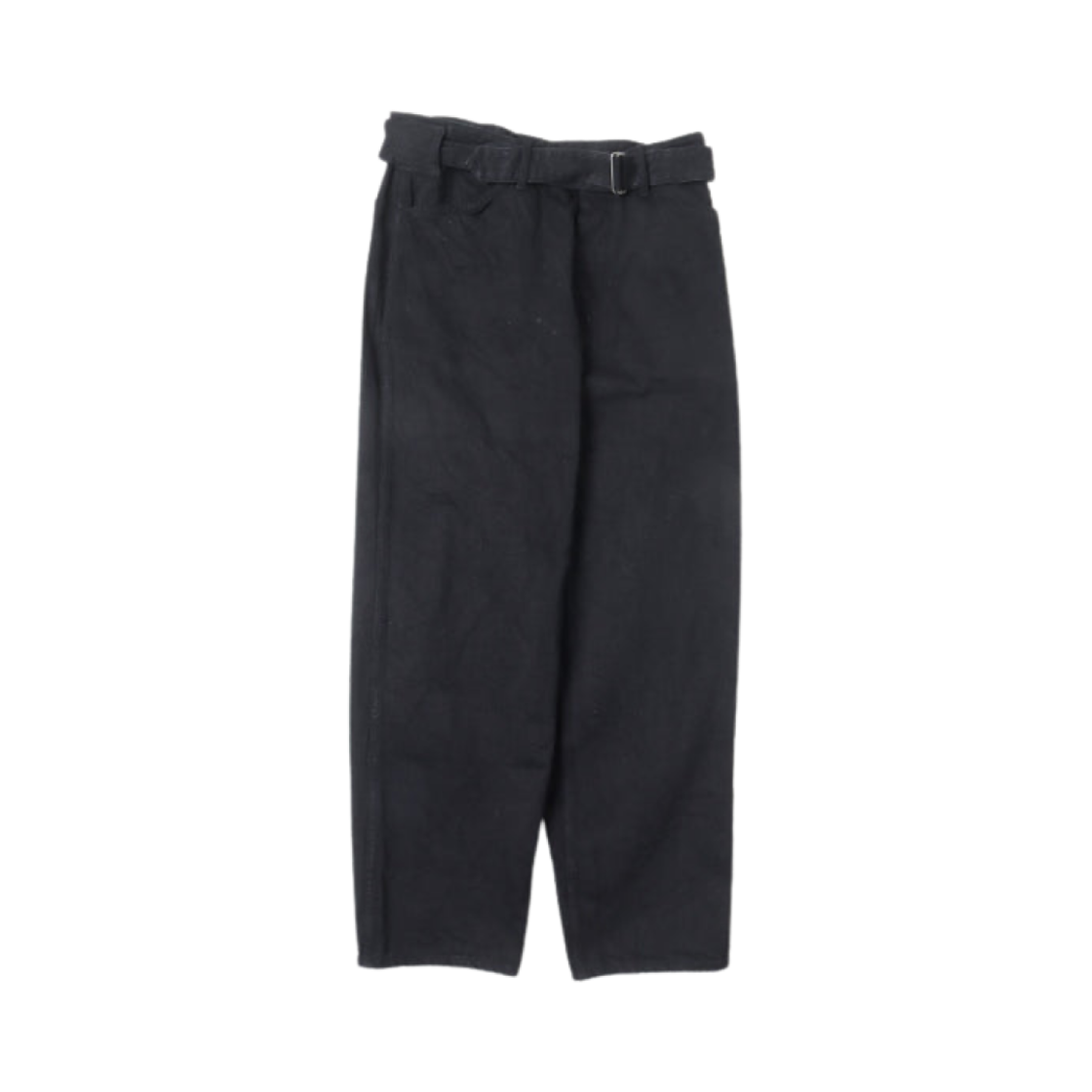 코모리 벨티드 데님 팬츠 블랙 - 23SS(Comoli Belted Denim Pants Black - 23SS)