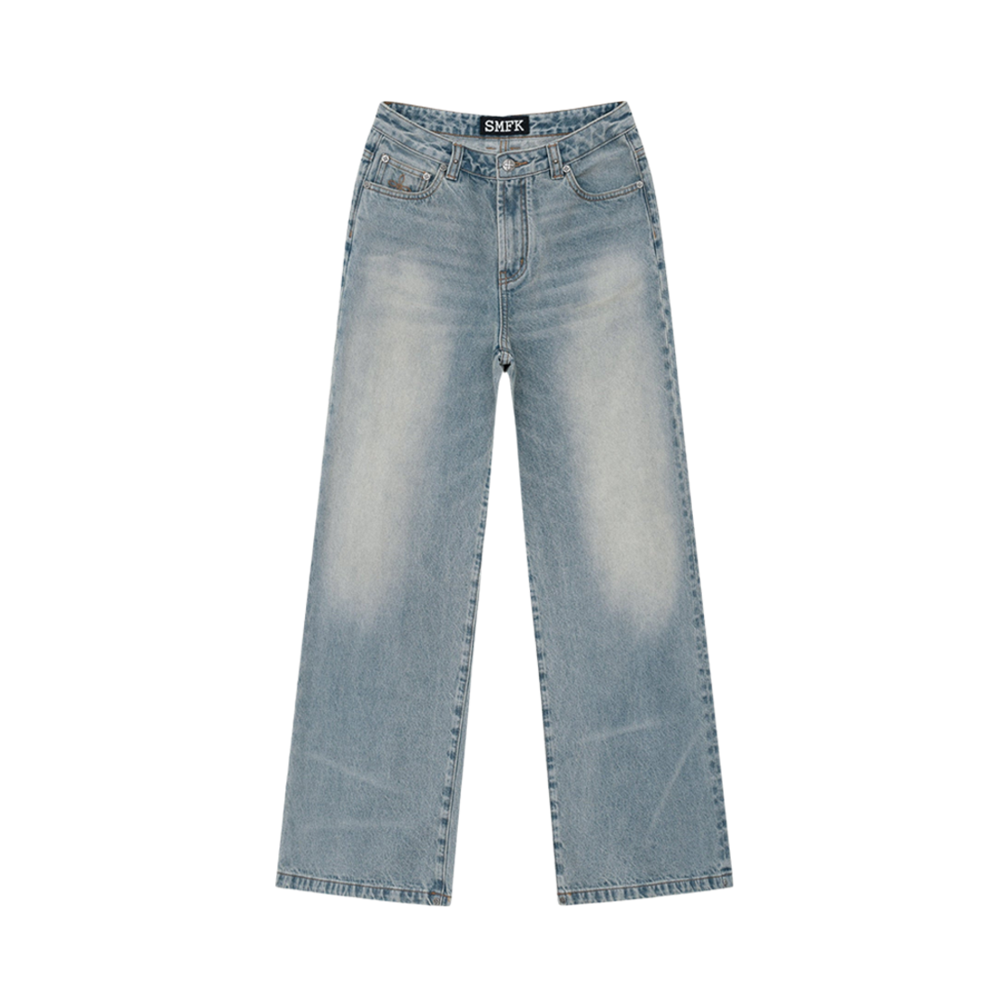 (W) 에스엠에프케이 와일드월드 타르판 클래식 플레어 진 블루((W) SMFK Wildworld Tarpan Classic Flared Jeans Blue)