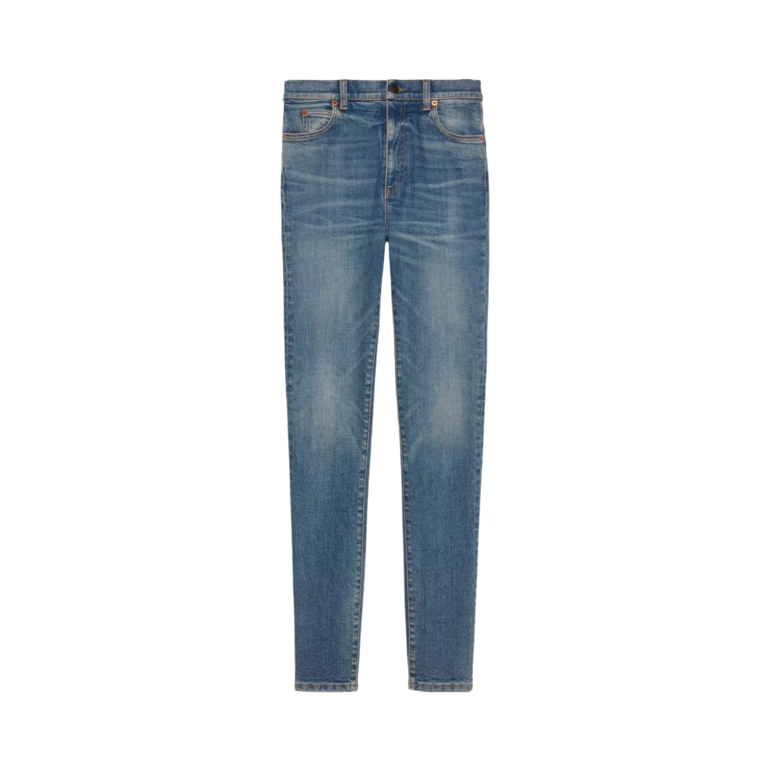 (W) 구찌 홀스빗 데님 팬츠 블루((W) Gucci Denim Pants with Horsebit Blue) - 1