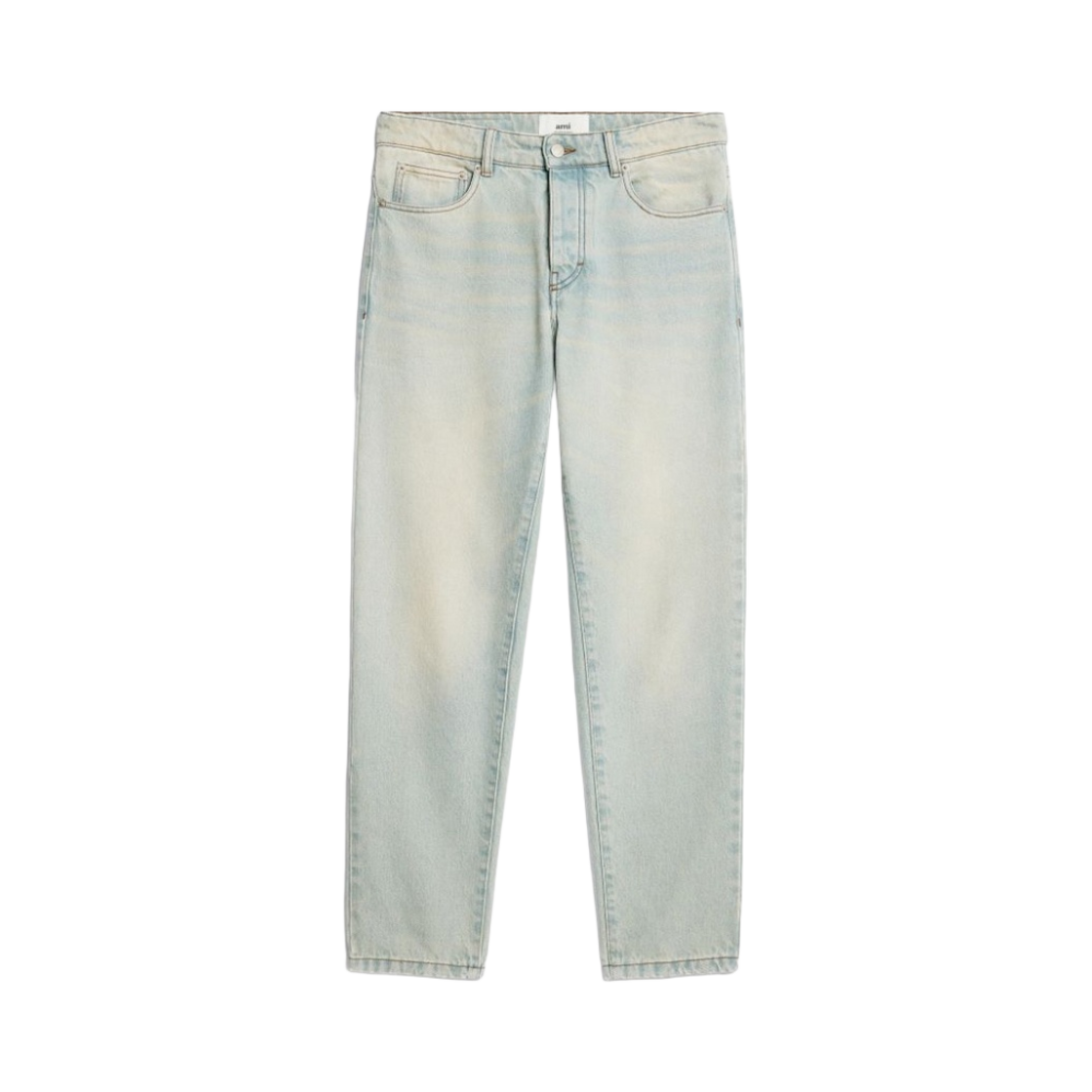 HTR103-DE0002-448 AMI Tapered Fit Jeans Bleached Blue